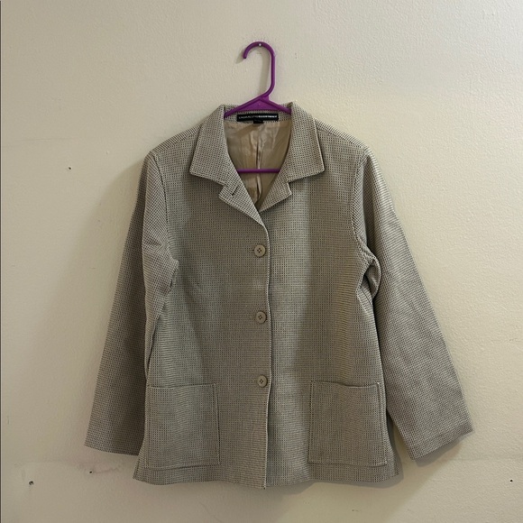 Linda Allard Ellen Tracy Jackets & Blazers - Linda Allard Ellen Tracy Beige Textured Blazer*